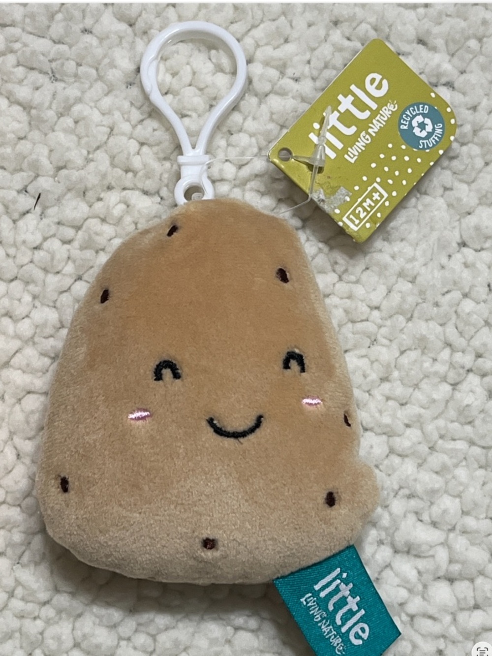 Little Living Nature Potato Plush Clip 3.5” | NWT | Bag Charm, Backpack Clip